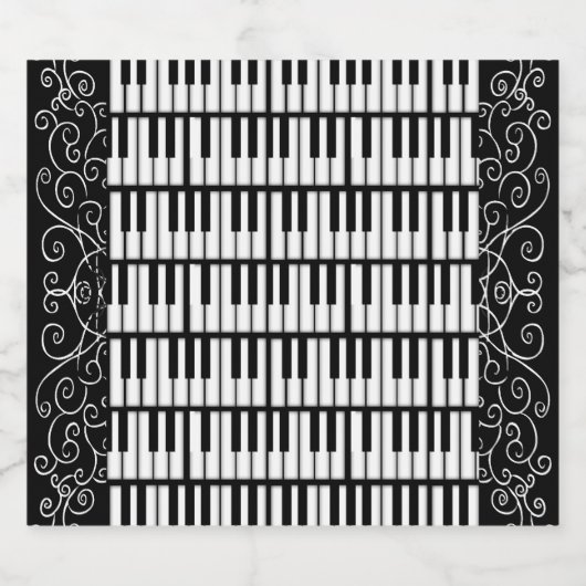 Piano Keys Bierflaschenetikett (Einzelnes Label)