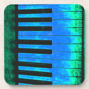 Piano Keys Black and Blue Schöne und ARTISTIC Getränkeuntersetzer