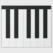 Piano Keys Black and White Keyboard Music Lover Geschenkpapier (Flach)