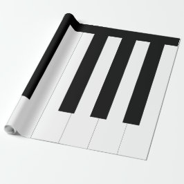 Piano Keys Black and White Keyboard Music Lover Geschenkpapier