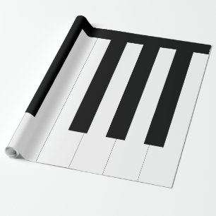 Piano Keys Black and White Keyboard Music Lover Geschenkpapier