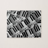 Piano Keys Black and WhitePpattern Puzzle (Horizontal)