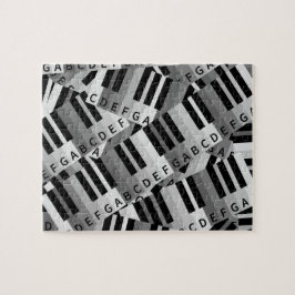 Piano Keys Black and WhitePpattern Puzzle