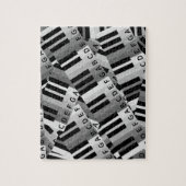 Piano Keys Black and WhitePpattern Puzzle (Vertikal)