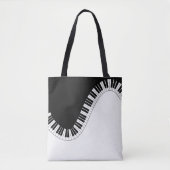 Piano Keys Black & White Design Tote Bag Tasche (Vorderseite)