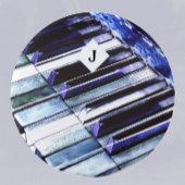 Piano Keys Blue Modern Music Lover Personalisiert Button