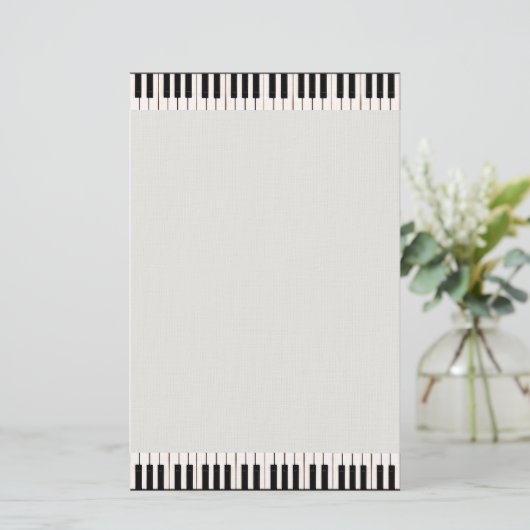 Piano Keys Briefpapier (Stehend Vorderseite)