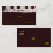 Piano Keys Business Card Visitenkarte (Vorne/Hinten)