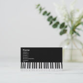 Piano Keys Business Card Visitenkarte (Stehend Vorderseite)