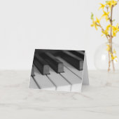 Piano Keys Closeup Karte (Gelbe Blume)