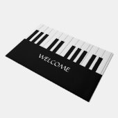 PIANO KEYS DESIGN NAME MUSIC LOVER FUßMATTE (Schrägansicht)