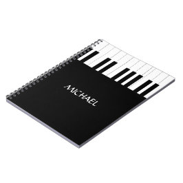 PIANO KEYS DESIGN NAME MUSIC LOVER NOTIZBLOCK