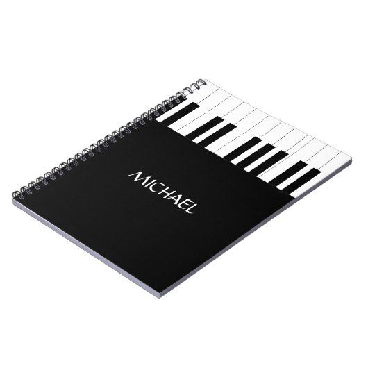 PIANO KEYS DESIGN NAME MUSIC LOVER NOTIZBLOCK (Linke Seite)