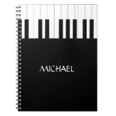 PIANO KEYS DESIGN NAME MUSIC LOVER NOTIZBLOCK (Vorderseite)