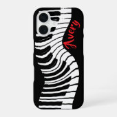 Piano Keys | Distorted | Customizable iPhone 16 Hülle (Rückseite)