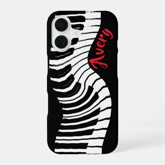  Piano Keys | Distorted | Customizable iPhone 16 Hülle (Rückseite)