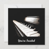 Piano Keys Einladung (Vorderseite)