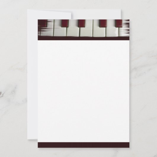 Piano Keys Einladung (Vorderseite)