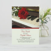 Piano Keys Einladung zur Erwägung (Stehend Vorderseite)