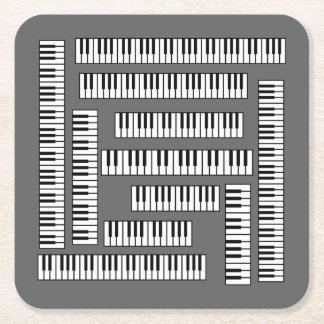 Piano Keys EV Rechteckiger Pappuntersetzer