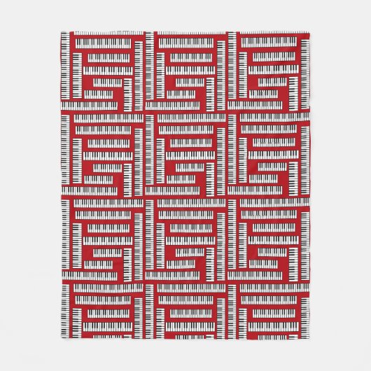 Piano Keys Fleecedecke (Vorderseite)