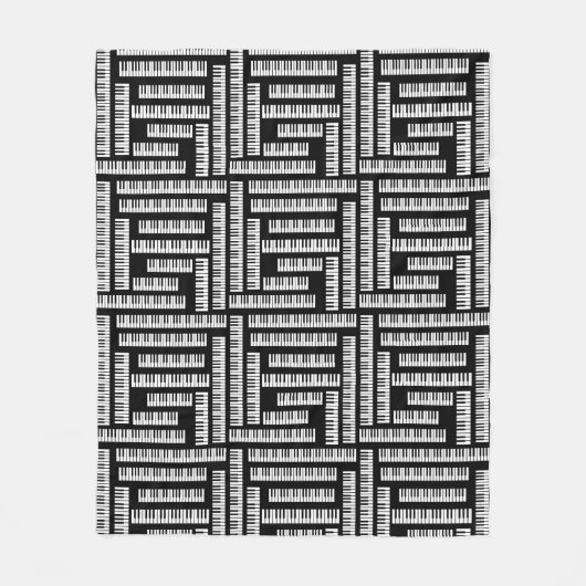 Piano Keys Fleecedecke (Vorderseite)