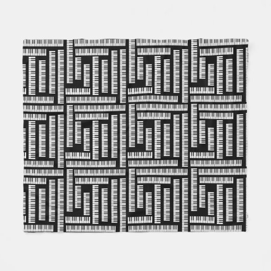 Piano Keys Fleecedecke (Vorderseite (Horizontal))