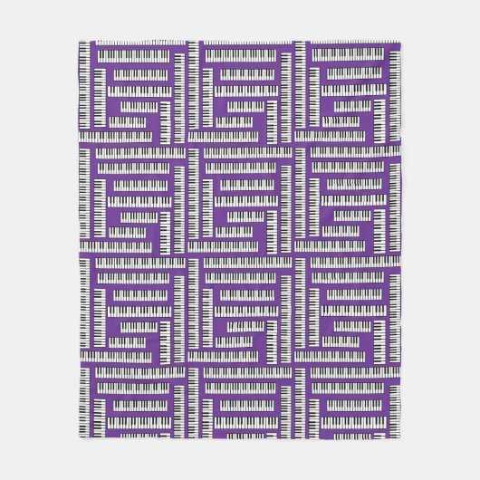 Piano Keys Fleecedecke (Vorderseite)