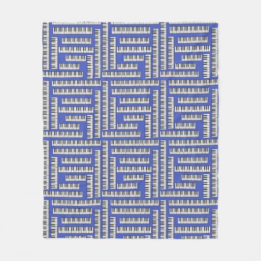 Piano Keys Fleecedecke (Vorderseite)