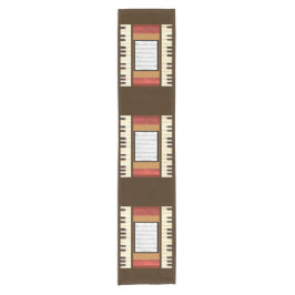 Piano Keys Frame Sheet Music tablerunner Kurzer Tischläufer