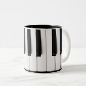 Piano Keys für kundenspezifische Monogramm-Tasse Zweifarbige Tasse (VorderseiteRechts)
