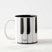 Piano Keys für kundenspezifische Monogramm-Tasse Zweifarbige Tasse (Links)