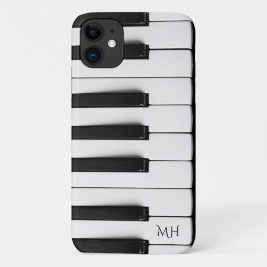 Piano Keys für kundenspezifische Monogramm-Telefon Case-Mate iPhone Hülle (Rückseite)