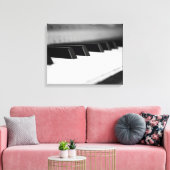 Piano-Keys für Schwarz und Weiß auf einer Tastatur Leinwanddruck (Insitu (Wohnzimmer))