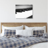 Piano-Keys für Schwarz und Weiß auf einer Tastatur Leinwanddruck (Insitu (Schlafzimmer))