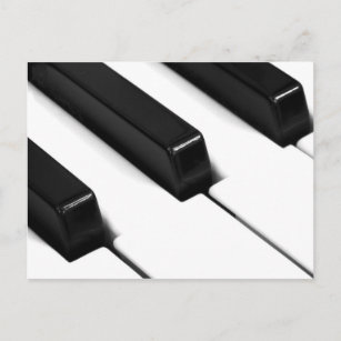 Piano-Keys für Schwarz und Weiß Postkarte