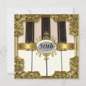 Piano Keys Geburtstagsparty Glamour Hot Einladung (Vorderseite)