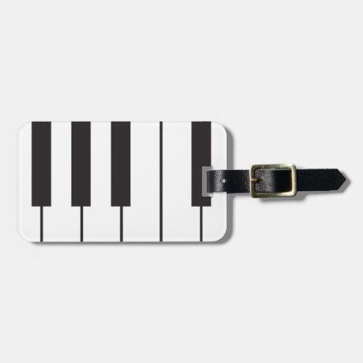 Piano Keys Gepäckanhänger (Vorderseite horizontal)