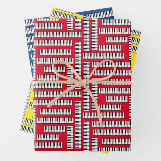 Piano Keys Geschenkpapier Set (Beispiel)