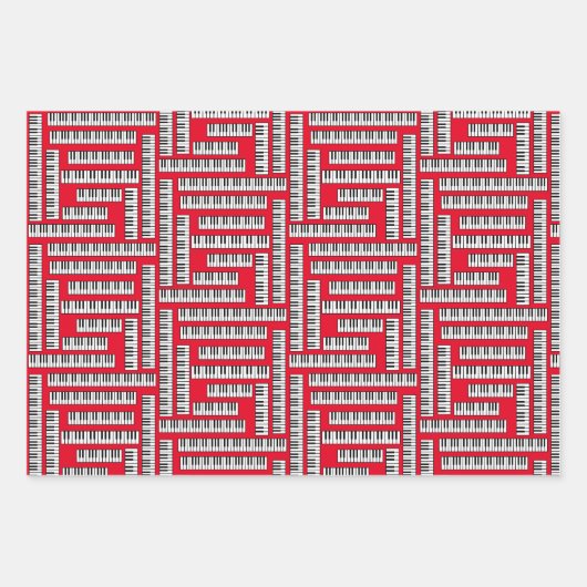 Piano Keys Geschenkpapier Set (Vorderseite)