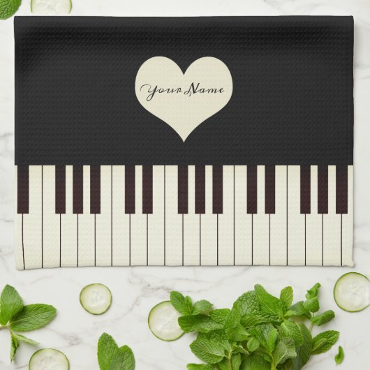 Piano Keys Geschirrtuch (Gefaltet)
