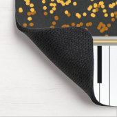Piano Keys Gold Polka Dots Muster Mousepad (Ecke)