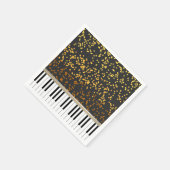 Piano Keys Gold Polka Dots Muster Serviette (Ecke)