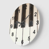Piano Keys Große Wanduhr (Winkel)