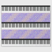 Piano Keys Hübsch Lilac Gemustert Geschenkpapier (Flach)