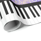 Piano Keys Hübsch Lilac Gemustert Geschenkpapier (Rolleneckpunkt)