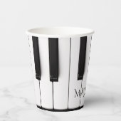 Piano Keys individuelle Name Pappbecher (Vorderseite)