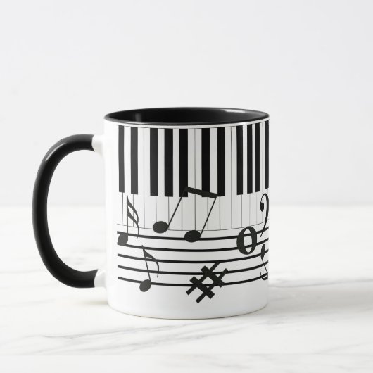 Piano Keys Instruments Tasse (Links)