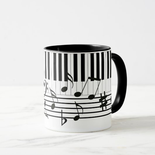 Piano Keys Instruments Tasse (VorderseiteRechts)