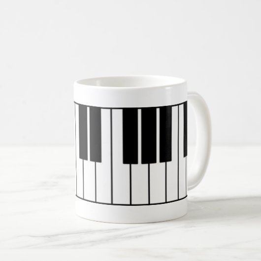 Piano Keys Kaffeetasse (VorderseiteRechts)